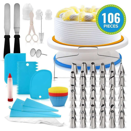 Cake Decorating With Turntable Set